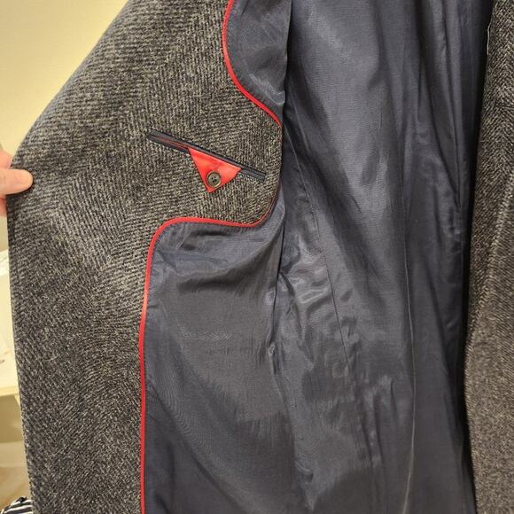 Boden Men's Grey/Blue Overcoat- Size 42R - Picture 7 of 8